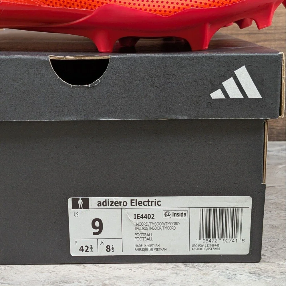 Adidas Adizero Electric Snack Attack Men's 9 Chili Red Orange Cleats IE4402